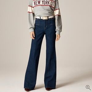 Petite vintage flare jean with flap pockets